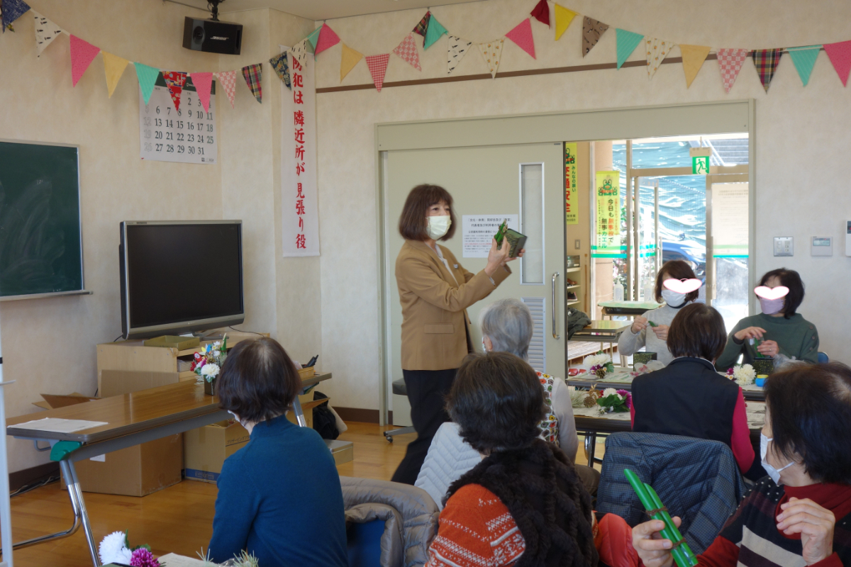 『出張講座』白水池自治会にて　～門松飾り制作～