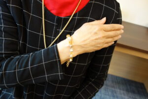 山水社カフェ『簡単にできる ビーズアクセサリー教室』